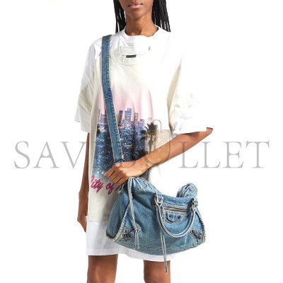 BALENCIAGA MEDIUM LE CITY DENIM SATCHEL 8348667 (37*23.4*15cm)